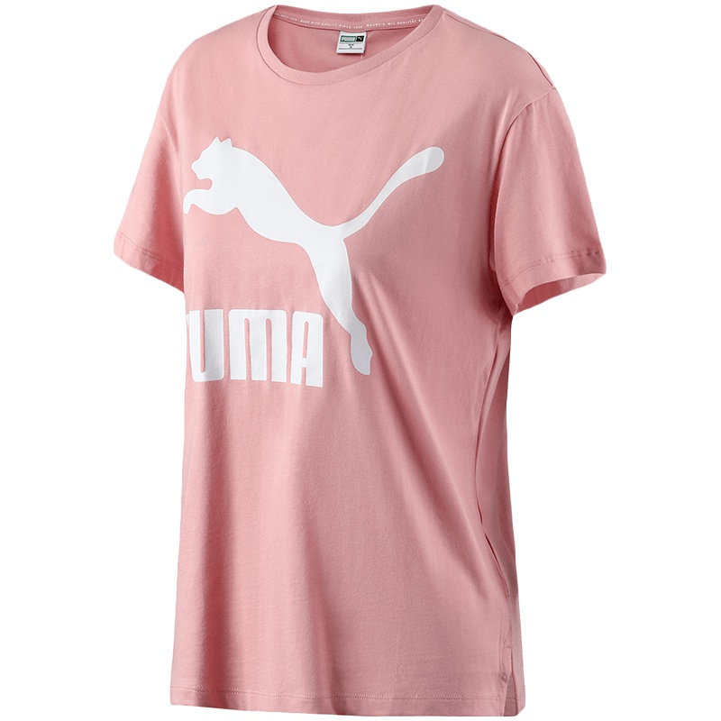 PUMA彪马女装跑步训练运动服LOGO圆领休闲短袖T恤596512