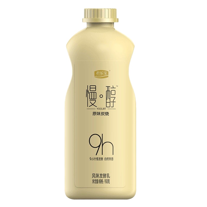 君乐宝简醇酸奶0添蔗糖酸奶 慢醇950g*2瓶装 风味酸牛奶原味益生菌发酵乳
