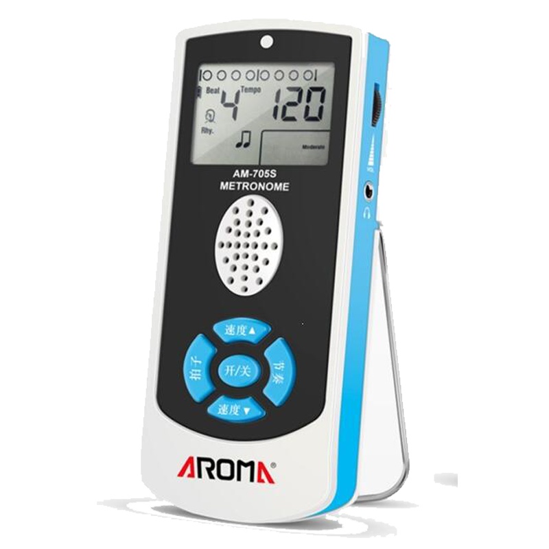 阿诺玛(AROMA)电子人声节拍器钢琴节拍器吉他架子鼓电子节拍器黑白色送电池/乐谱夹/收纳吹奏乐器校应器