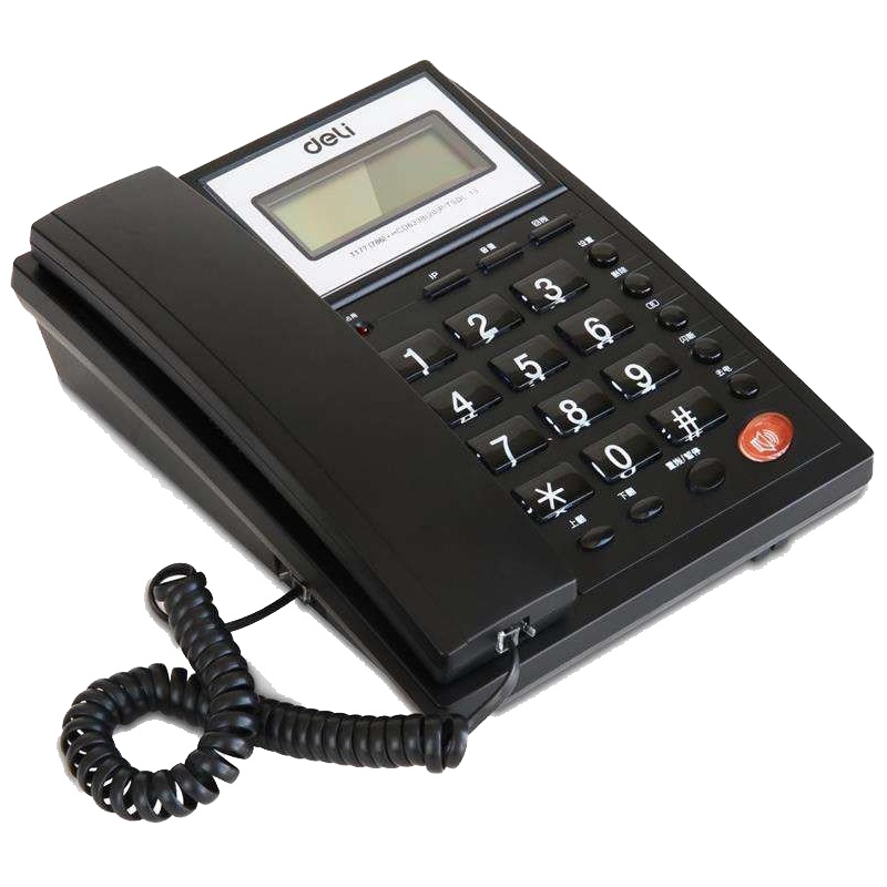得力(deli)786 电话机 防雷击 黑色