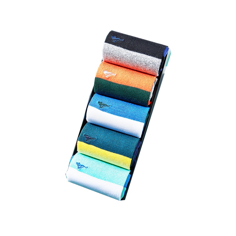 七匹狼 5双装多色百搭休闲五趾男袜