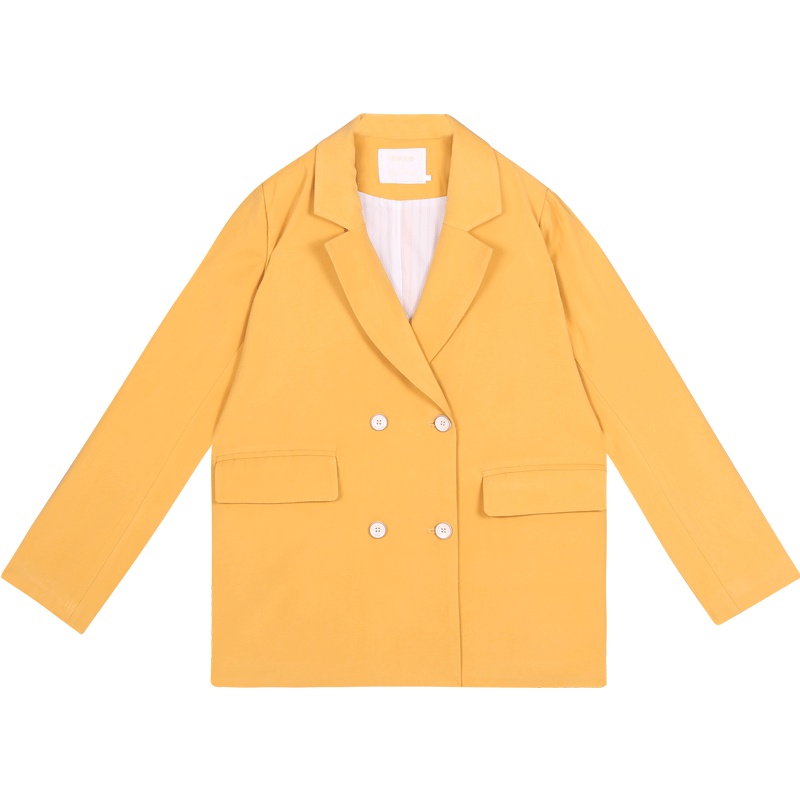 粉色小个子薄款西装外套女2019新款韩版休闲chic奶油西服上衣秋