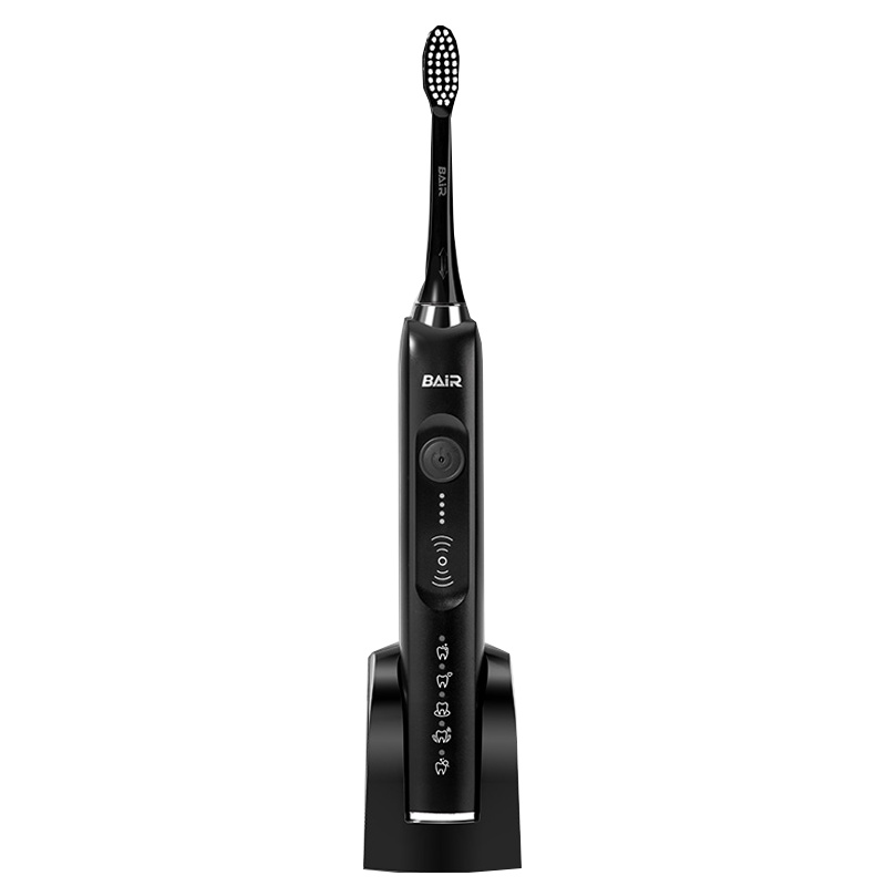 拜尔X1S+电动牙刷女成人声波充电式震动软毛自动牙刷男女士送男女朋友 炫酷黑(第五代20档智能触控)