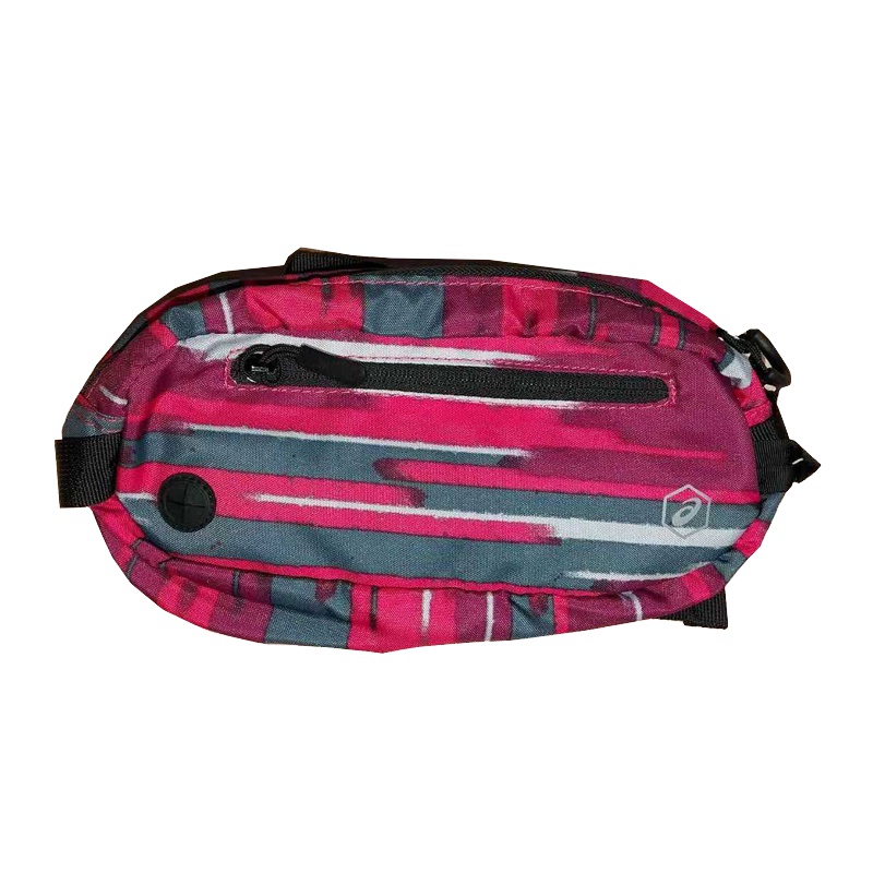亚瑟士(ASICS)男女通用运动粉色印花腰包 XL EBM517-1196