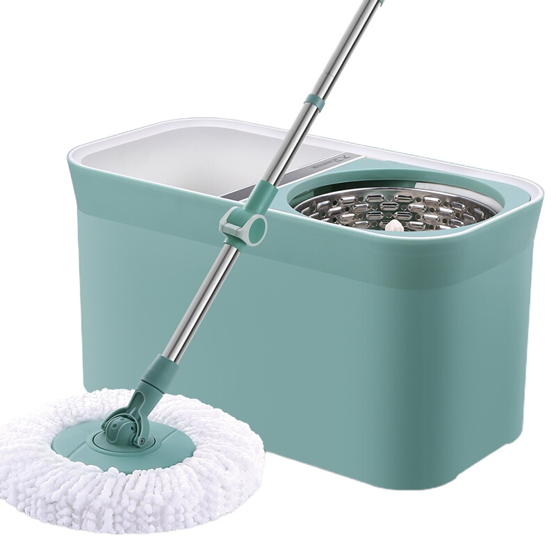 拓朴(TOPOTO) D11 大卫双驱动旋转拖把桶免手洗拖布 1杆2头 浅绿色 单位:套