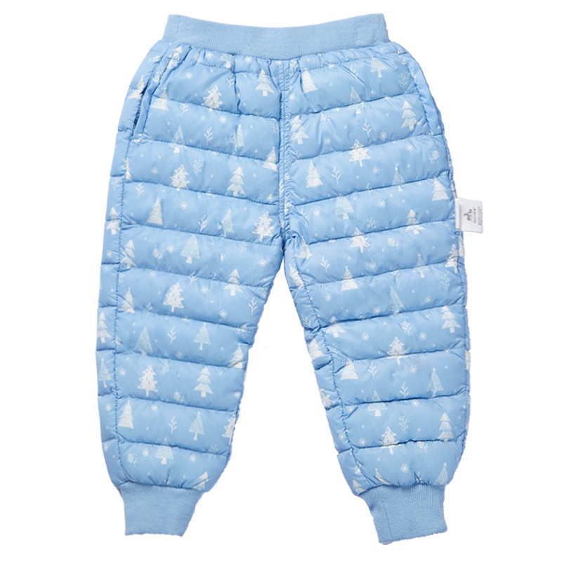 欧孕儿童轻薄羽绒裤2020年冬装男童女童宝宝大童洋气白鸭绒裤子
