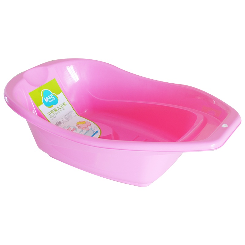 茶花塑料宝宝婴儿泡澡盆中号母婴幼儿童沐浴盆洗澡盆0409(红色)