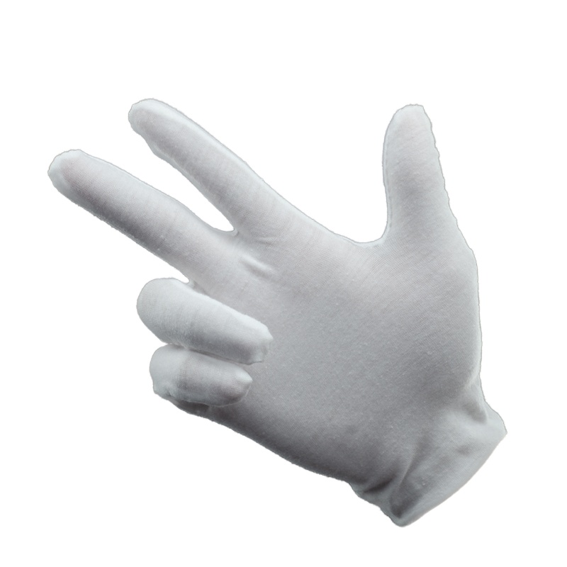 焊兽 全棉薄款细纱手套L码-白色(10双/包)