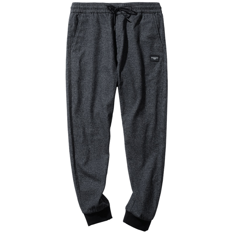 千纸鹤裤子男2019新款宽松小脚男士九分运动休闲裤男裤90360