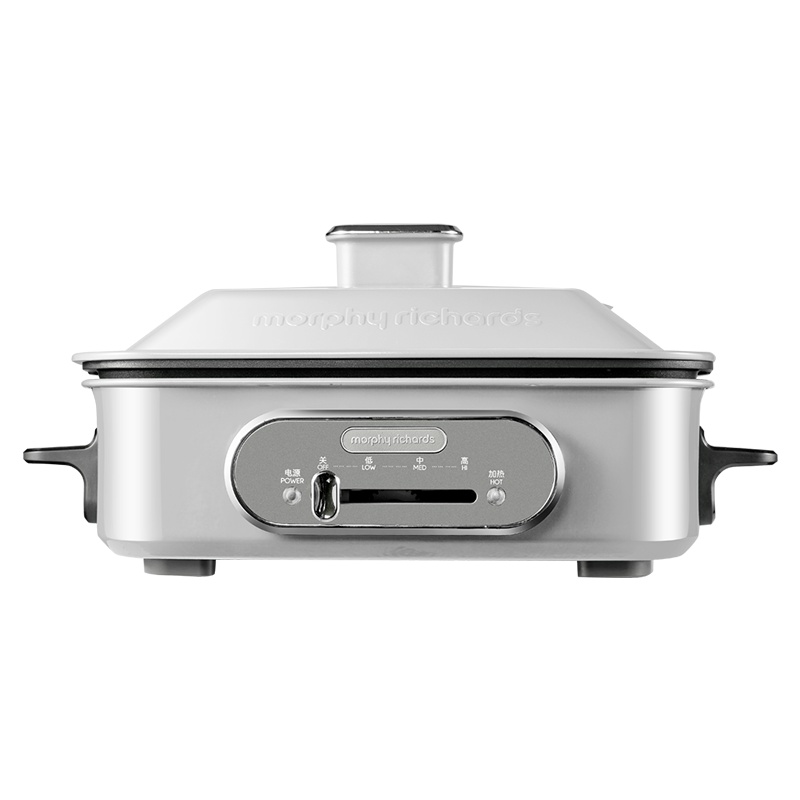 摩飞电器(Morphyrichards)MR9088 白色 多功能锅料理锅电烧烤锅电火锅蒸锅家用电烤锅+平烤盘+六圆盘