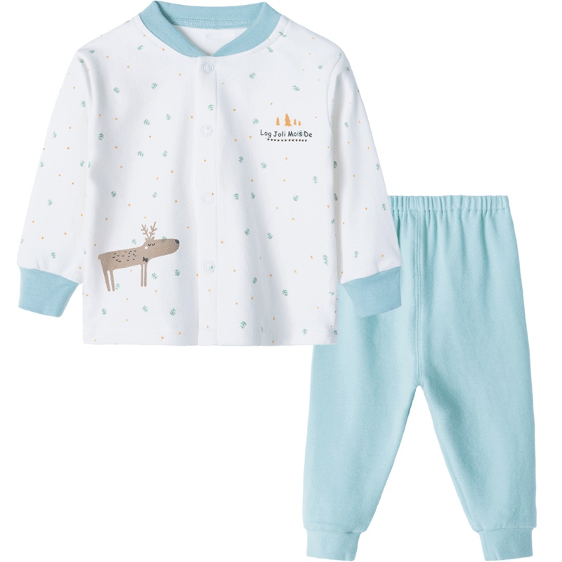 贝贝怡婴儿卡通内衣家居秋冬保暖套装193T388