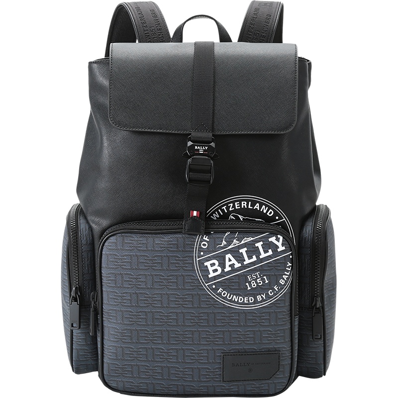 BALLY 巴利 男士 涂层帆布双肩包背包SAUL SBC