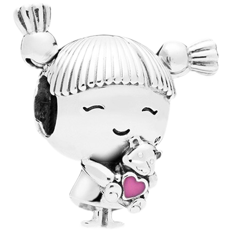 PANDORA潘多拉 925银串饰马尾女孩串珠 798016EN160