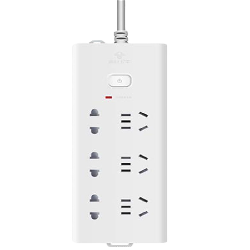 公牛电源插座接线板插排插线板拖双重防雷H2080插座3米