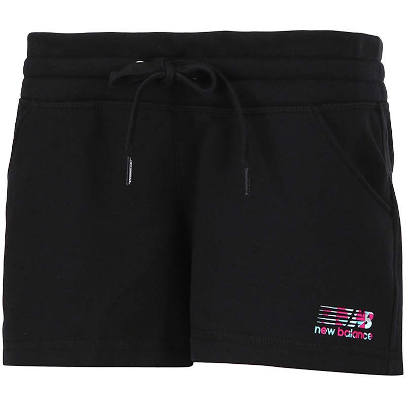 New Balance女装针织短裤运动休闲运动服AWS71648-BK L 黑色