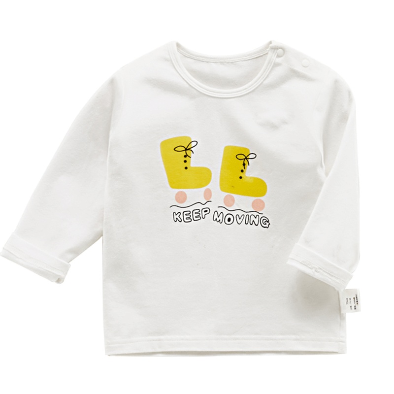 优简婴幼儿打底衫春秋装儿童休闲长袖T恤娃娃领可爱时髦上衣宝宝t恤