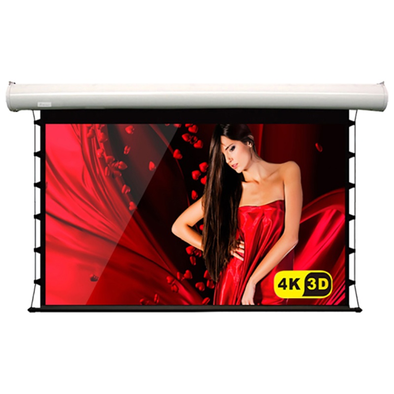 经科JK电动遥控拉线投影幕布M3-FI/300s拉绳玻纤幕灰幕200寸16:10