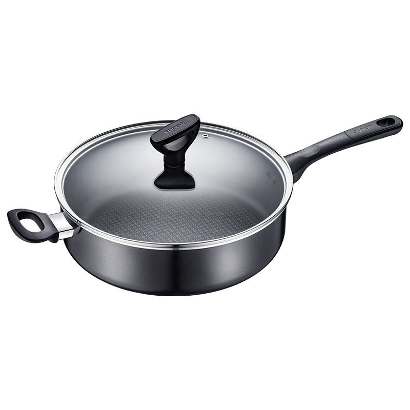 苏泊尔(SUPOR)D系列不粘深型煎炒锅家用炒菜平底锅燃气灶电磁炉通用EJ28QAP-01