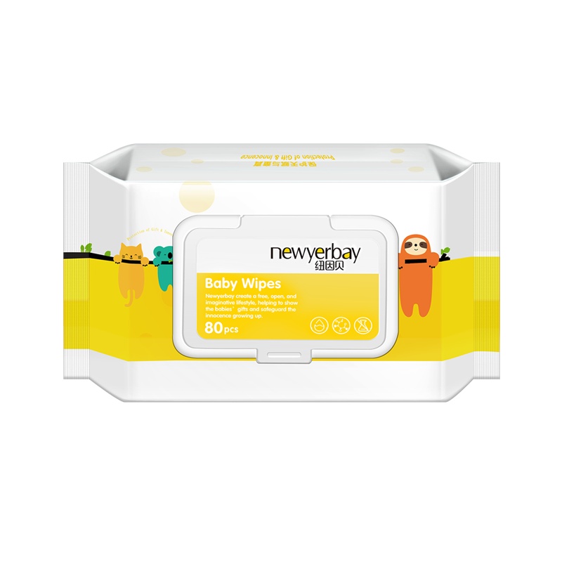 纽因贝 加厚湿巾宝宝湿纸巾新生婴幼儿手口屁专用 80抽