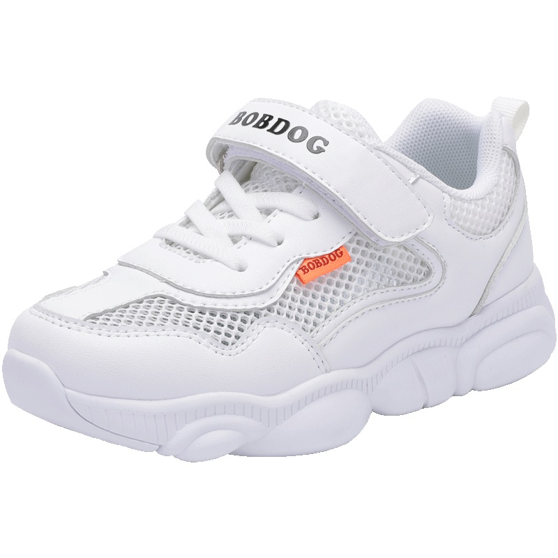 巴布豆童鞋女小白鞋2019夏季透气网鞋男儿童运动鞋