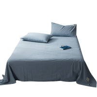 [北极绒]全棉床单单件纯棉色织水洗棉高支高密斜纹学生宿舍单人床单