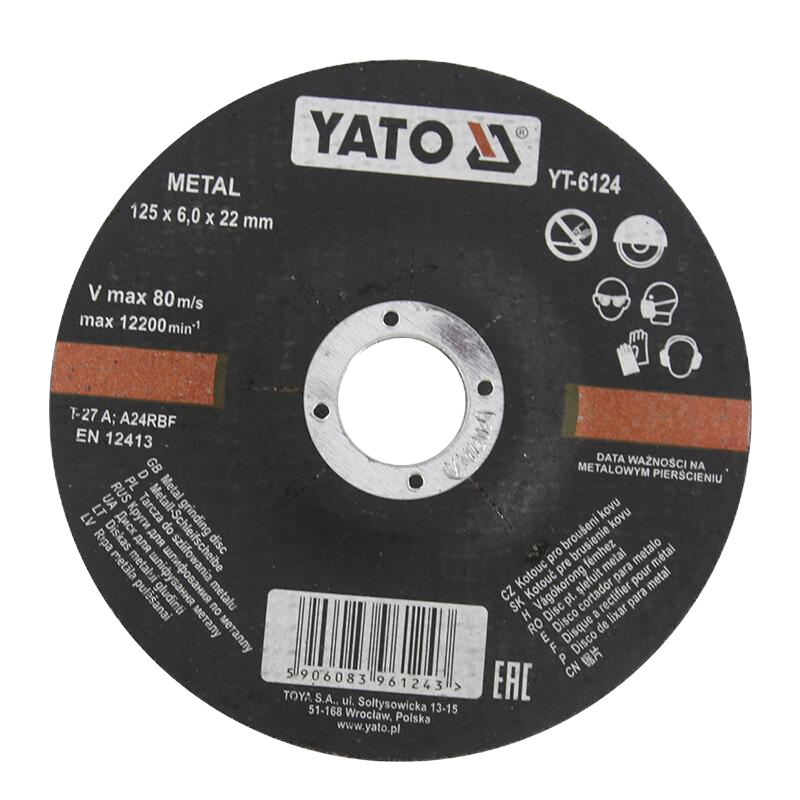 易尔拓(YATO)打磨金属砂轮片工业级钢棕玉磨光机手砂轮手磨机打磨片