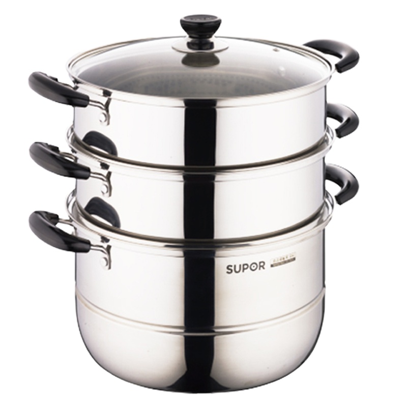 苏泊尔乐尚不锈钢三层蒸锅 It