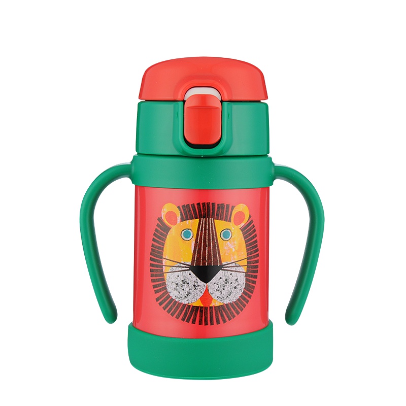 tiger虎牌儿童保温杯MCK-A28C-G 宝宝学饮杯卡通图案小狮子280ML