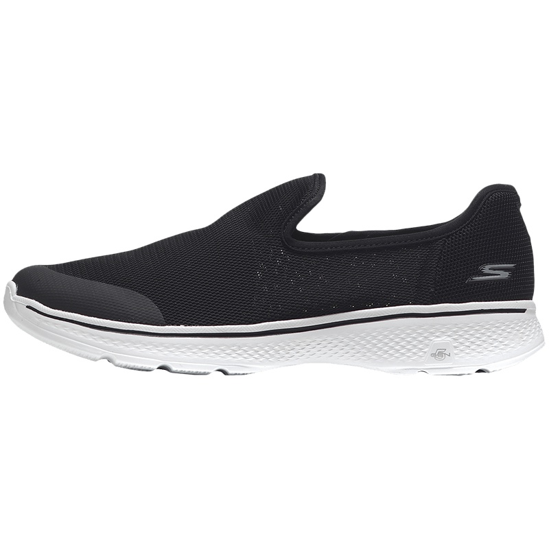 【自营】Skechers斯凯奇男健步鞋GO WALK 4透气运动鞋54159 54159/BKW黑色+白色