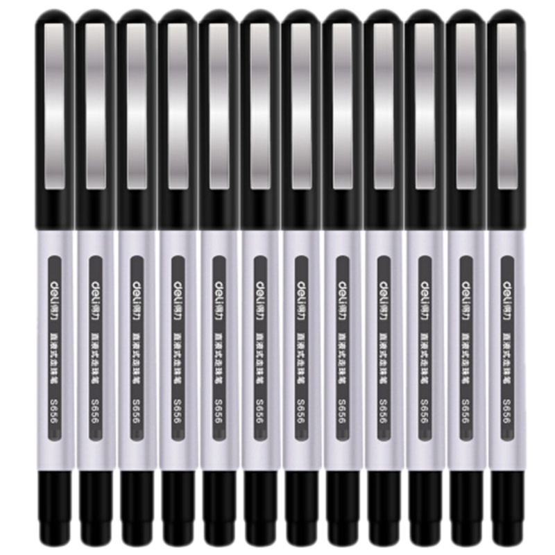 得力 S656宝珠笔0.5mm子弹头12支/盒 3盒装(黑)