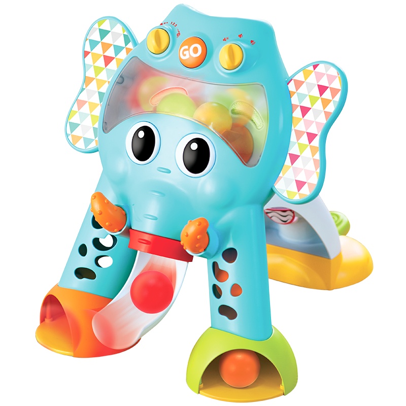 美国infantino婴蒂诺欢乐大象投篮游戏套装宝宝早教声光儿童玩具男孩女孩益智玩具