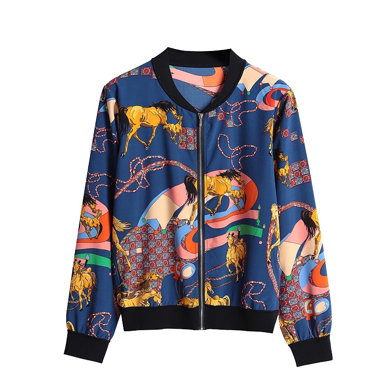 恒源祥夏季小外套女薄2020新款外搭印花防晒衣妈妈装夹克开衫