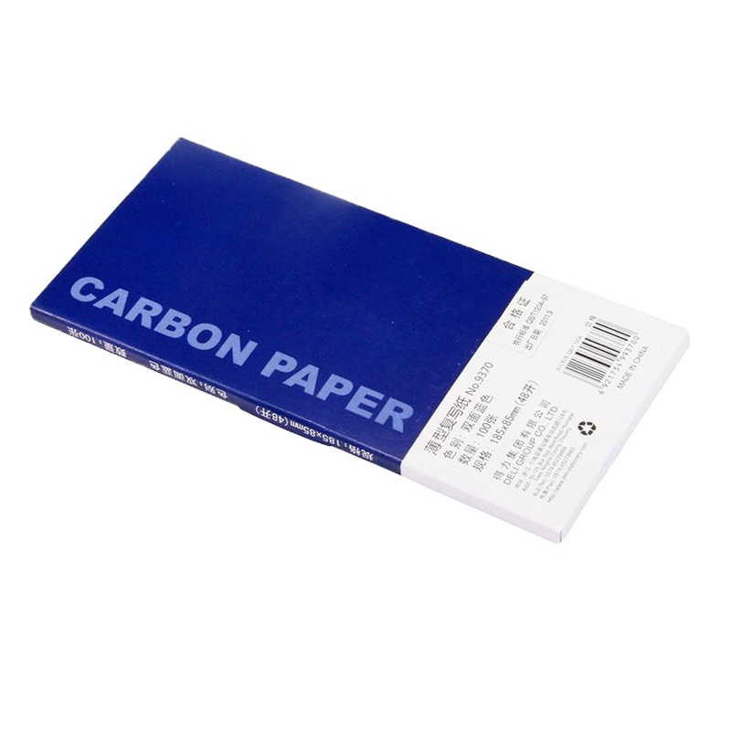 得力(deli)9370薄型复写纸(蓝)(18.58.5cm)-48K(100张盒)F1035