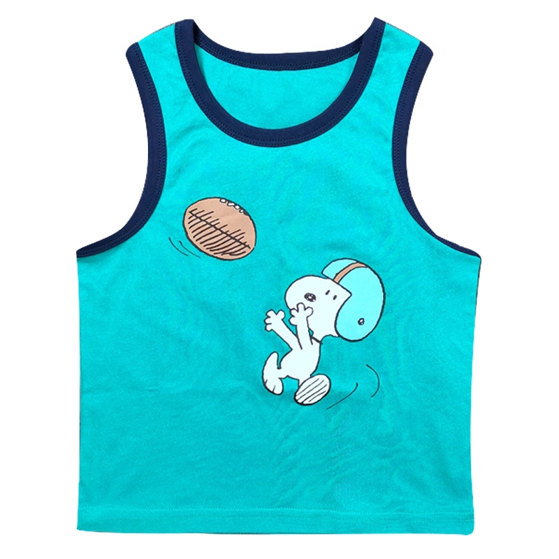 史努比(SNOOPY)儿童背心夏季男童中小童纯棉背心无袖吊带小孩马甲宝宝全棉打底背心跨栏背心90-140