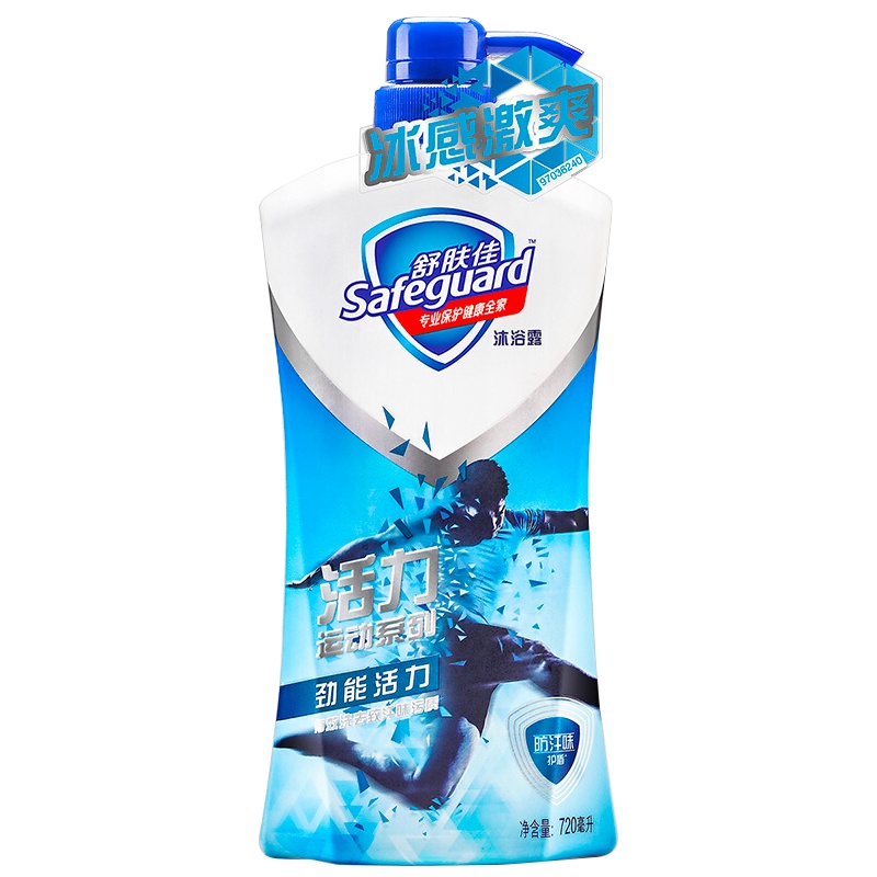舒肤佳男士沐浴露 劲能活力720ml 运动沐浴露 持久香型 抑汗味 无皂基