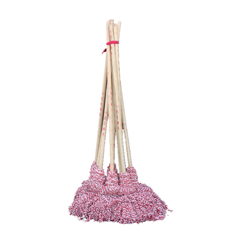 大圆头棉线老式拖把木把保洁拖把墩布拧水拖 舞蹈铁丝绑扎拖把 1把装