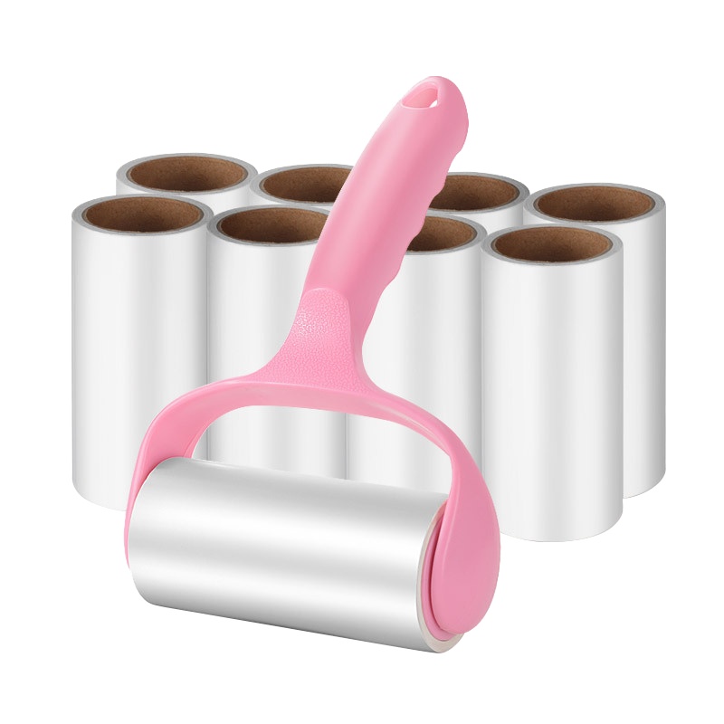 规格[1手柄+3卷纸+防尘盖 2套]粘毛器可撕式滚筒粘尘纸毡滚刷卷毛神器衣服去除粘毛头发沾毛器吸2套