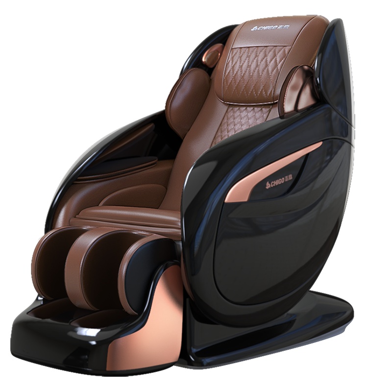Chigo/志高豪华按摩沙发椅9902黑色 家用全身全自动太空豪华舱小型多功能电动沙发深V零重力颈椎肩腰揉捏按摩器
