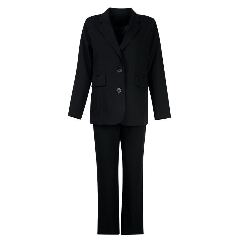 晩白 新品套装纯色西装外套高腰长裤西裤休闲裤职业两件套女