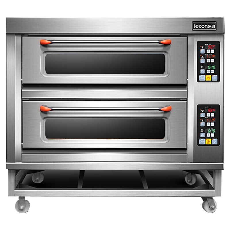 乐创(lecon)大型蛋糕披萨烤箱商用面包月饼焗炉二层四盘商用烤箱220V LC-YXDZ204