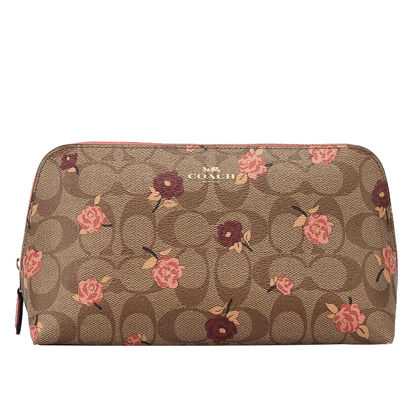 COACH 蔻驰 女士化妆包 洗漱包 印花PVC大号化妆包
