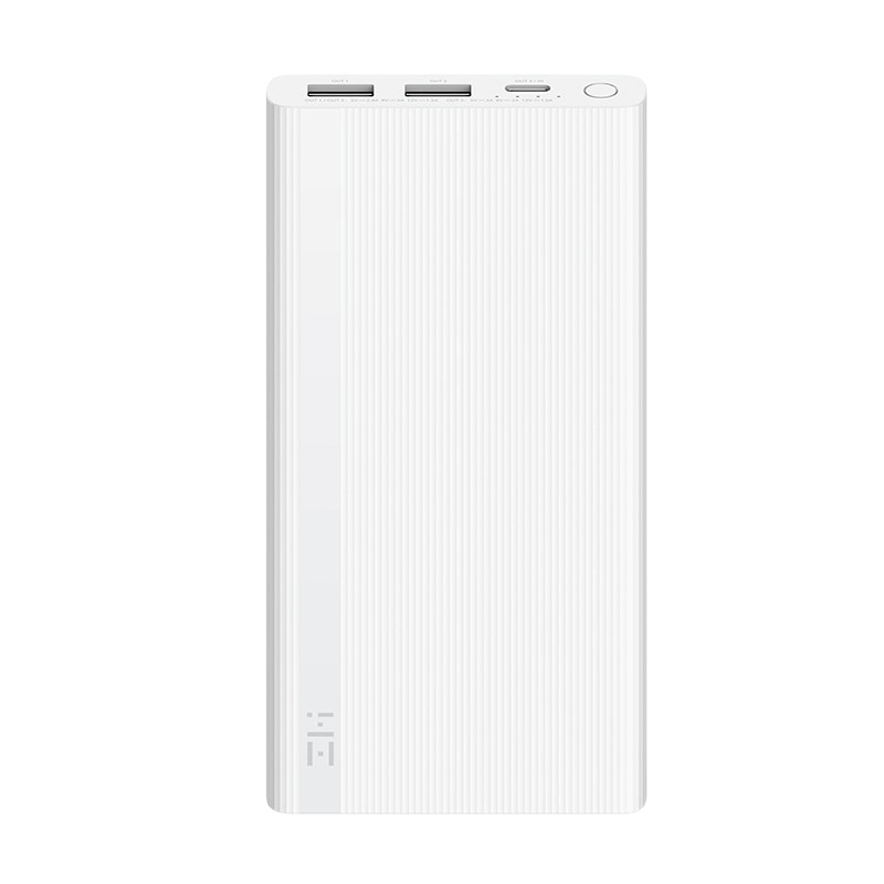 ZMI紫米10000毫安移动电源苹果PD快充18W双向快充QC快充Switch充电三口输出充电宝适用于苹果14/13白色