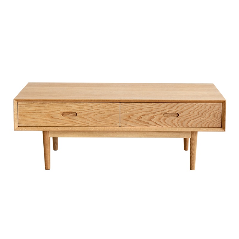 掌上明珠 实木茶几简约现代家用橡木家具北欧小户型客厅原木茶台 CJ-8817