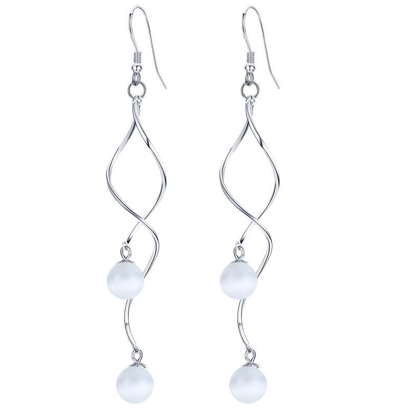 佰色传情纯银耳饰猫眼石耳饰女耳环日韩国气质百搭网红耳坠