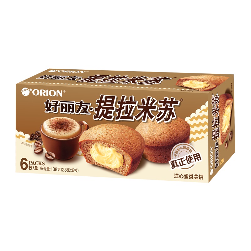 好丽友(Orion) 糕点 提拉米苏138g/盒 6枚