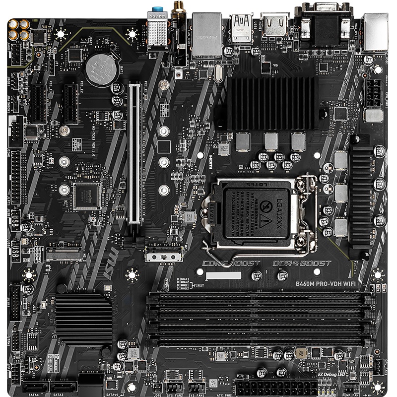 微星 MSI B460M PRO-VDH WIFI 电脑主板 10400/10400F/10500/10700(INTEL B460/LGA 1200)