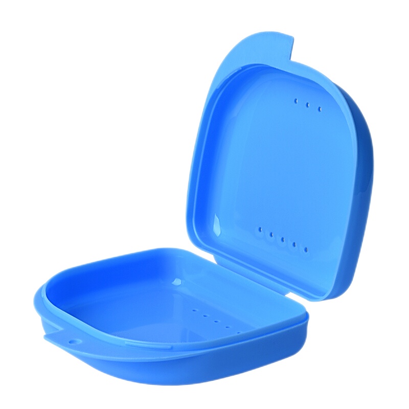 雅克菱Y-Kelin 牙套盒子保持器盒子携带可爱隐形假牙盒正畸矫正隐适美牙套盒蓝色