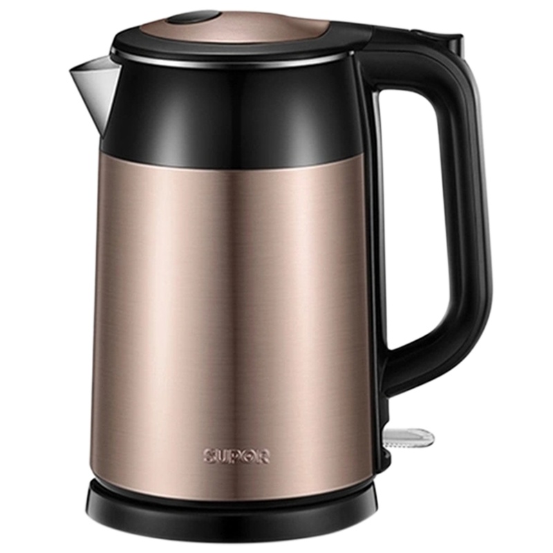 苏泊尔(SUPOR) 电水壶 SWF17S26A 304不锈钢1.7L 自动断电双层彩钢烧水壶 STRIX温控器