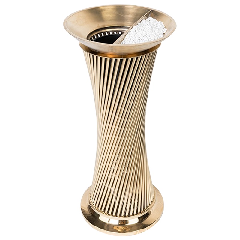 创世人 酒店垃圾桶烟灰缸不锈钢大堂立式室外带内桶走廊带烟灰缸商场果皮桶箱垃圾桶