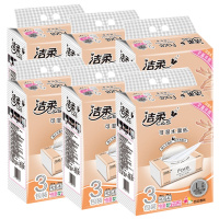 洁柔抽纸L码3层135抽18包百花香味面巾纸大号可湿水实惠装餐巾纸抽纸巾